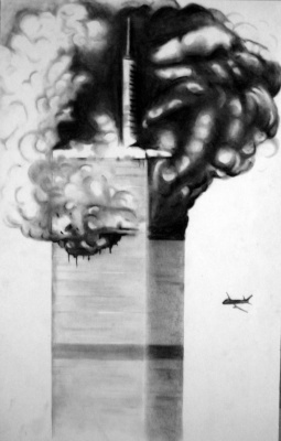 WTC 911 drawing  by luke dixon